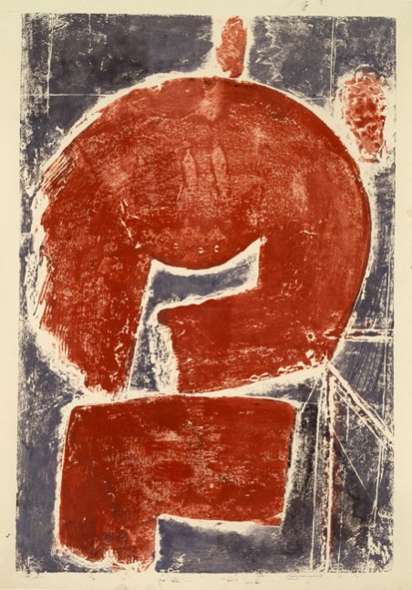 Untitled, PP 1021,&amp;nbsp;1971
Water Soluble Printer&amp;#39;s Ink and Casein
on Handmade Japanese Paper
​H:&amp;nbsp;33 x W: 22 5/8 inches