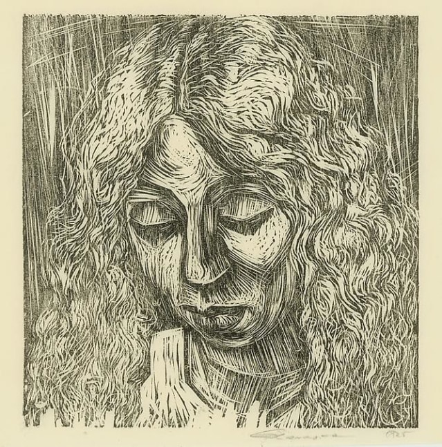 Untitled, RBWWdC 2302-25-3, c. 1925
Oil Based Printers Ink/ Woodcut
H: 8 3/8 x W: 7 7/8 inches