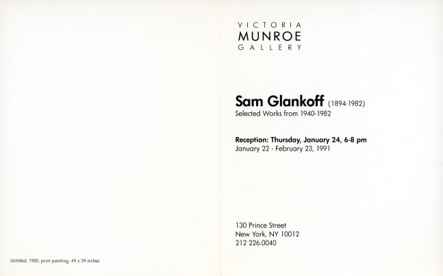 Sam Glankoff (1894-1982) Selected Works From 1940-1982