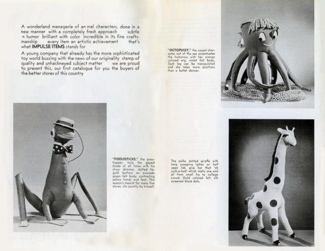 Impulse Items Brochure, c.1950s -1960s
A Line of Charmers
Pg.1-2, Inv# IMIT #18 011