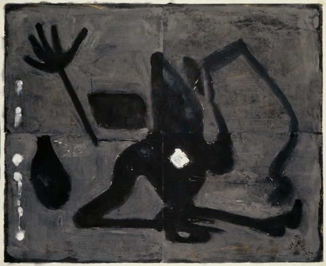 Untitled, PP 4049, c. 1972
Water Soluble Printer&amp;rsquo;s Ink and Casein
​​​​​​​on Handmade Japanese Paper
H:&amp;nbsp;38 7/8 x 48 3/8 inches