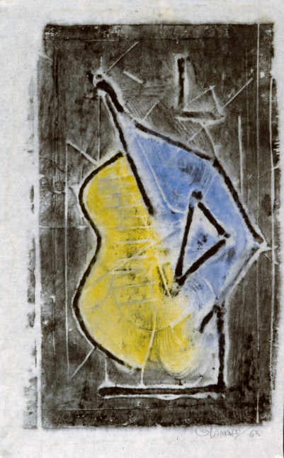 Untitled, AWdC-CM 1601, c. 1950s-60s
Water Soluble Printer&amp;#39;s Ink
Approx: H:&amp;nbsp;12 1/4 x W: 7 1/2 inches