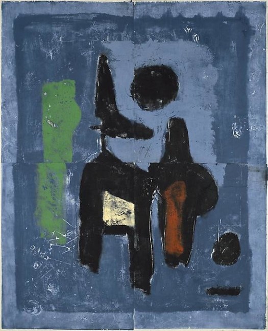 Untitled, PP 4053, c. 1974
Water Soluble Printer&amp;rsquo;s Ink and Casein
on Handmade Japanese Paper
H:&amp;nbsp;47 7/8 x W: 38 inches