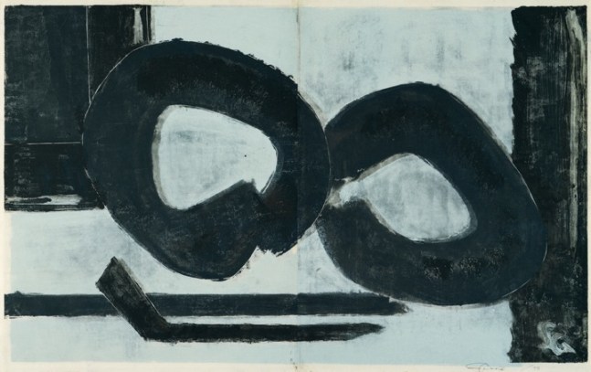 Untitled, PP 2092, c. 1973
Water Soluble Printer&amp;rsquo;s Ink and Casein
on Handmade Japanese Paper
H:&amp;nbsp;25 1/2 x W: 40 1/4 inches