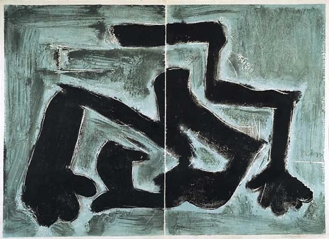 Inv# PP 2083 Untitled, c.1972
Water Soluble Printer&amp;#39;s Ink and Casein
on Handmade Japanese Paper
28 3/4 x 40 7/8 inches
73.03 x 103.84 cm
