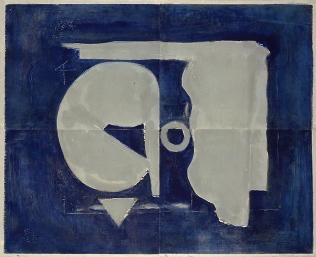 Untitled, PP 4015, c. 1972
Water Soluble Printer&amp;rsquo;s Ink and Casein
on Handmade Japanese Paper
H:&amp;nbsp;39 1/4 x W: 49 1/8 inches