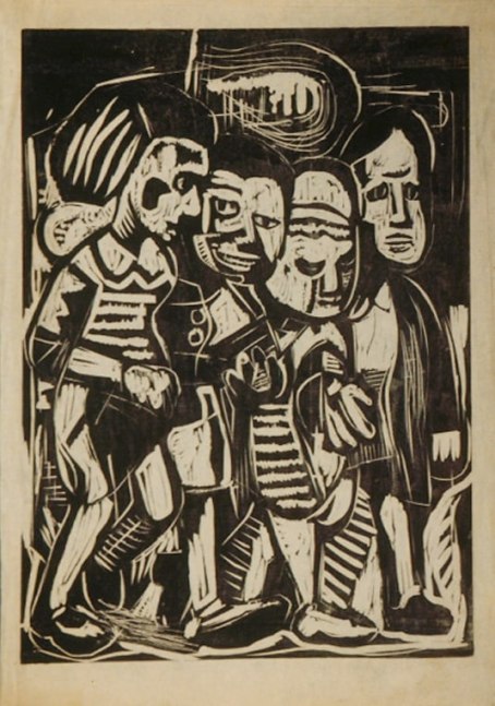 Untitled, RBWWdC 5203, c. 1933
Oil Based Printers Ink/ Woodcut
H: 25 1/8 x W: 18 inches