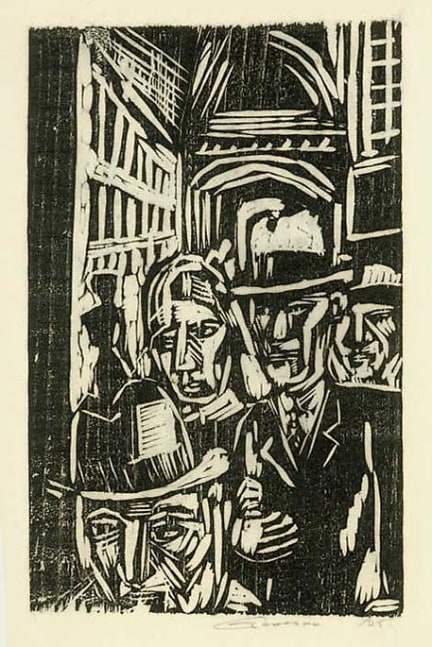 Inv# RBWWdC 3807-25-9 Untitled, c.1925
Oil Based Printer&amp;#39;s Ink / Woodcut
on Handmade Japanese Laid Tissue Paper
13 5/8 x 8 13/16 inches&amp;nbsp;&amp;nbsp;
34.62 x 22.38 cm