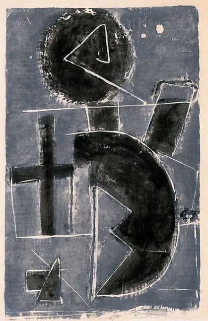 Inv# AWdC-CM 2203-10 Untitled, 1950-1960s
Water Soluble Printer&amp;#39;s Ink
on Handmade Japanese Laid Paper
18 1/4 x 12 5/8 inches&amp;nbsp;
46.36 x 32.07 cm

Private Collection