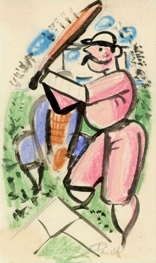 Inv# PII 004 Untitled, c. 1920s-1930s
Brush and ink and pastel over pencil sketch on Commercial Drawing Paper
7 1/2 x 4 3/8 inches
19.05 x 11.13 cm