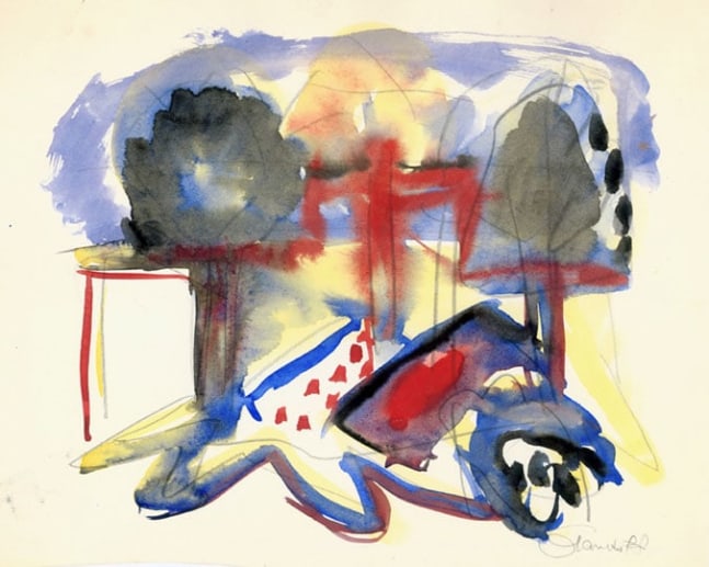 Inv# RYBWC 013 Untitled, c. 1950s
Watercolor on Strathmore Paper
8 7/8 x 11 inches&amp;nbsp;
22.56 x 27.94 cm