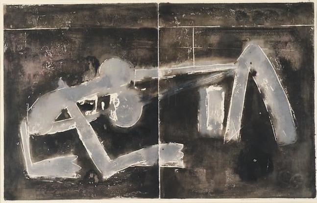 Untitled, PP 2067, 1973
Water Soluble Printer’s Ink and Casein
on Handmade Japanese Paper
H: 24 x W: 38 1/8 inches