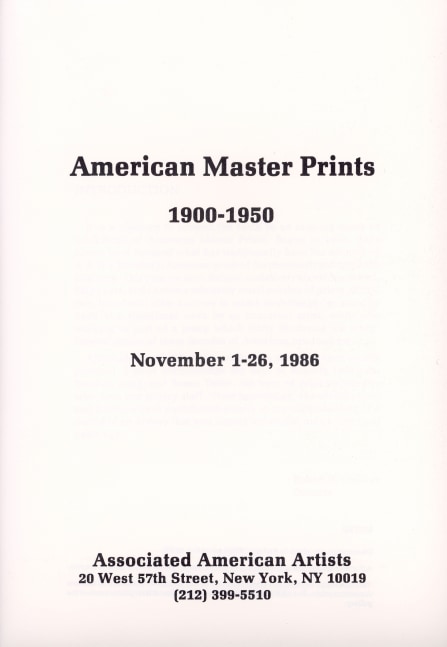 A.A.A. American Master Prints 1900-1950