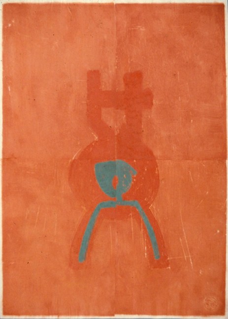Untitled,&amp;nbsp;PP 4102, 1976 H: 48 5/8 x W: 38 1/2 inches Water Soluble Printer&amp;rsquo;s Ink and Casein on Handmade Japanese Paper
