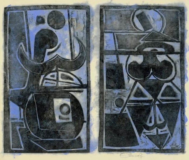 Untitled, AWdC-CM 1109-12,&amp;nbsp;c.1940-50s
Water Soluble Printer&amp;rsquo;s Ink on Japanese Paper
H: 10 5/8 x W: 12 inches