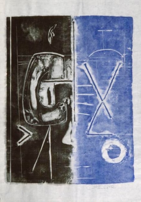 AWdC-CM 1906
Hand Printed&amp;nbsp;&amp;nbsp;
Water Soluble Printer&amp;#39;s Ink
On Handmade Japanese Paper
One of Eight Unique Impressions

H: 17 3/8
W: 12 3/8