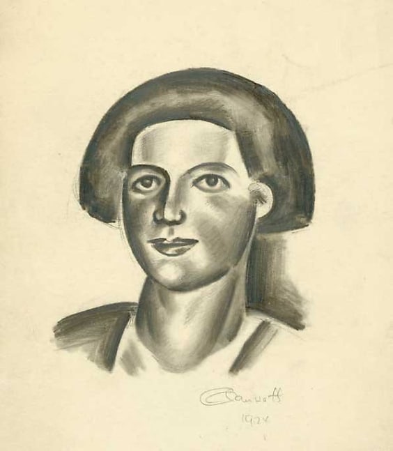 Inv# GDrP 010 Untitled, 1924
Graphite and Conte on Silverpoint Prepared Paper
7 1/8 x 6 inches&amp;nbsp;&amp;nbsp;
18.11 x 15.24 cm