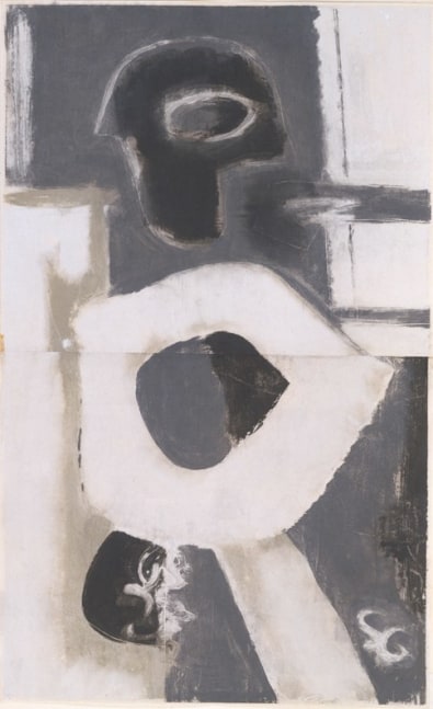 Untitled, PP 2014, 1971
Water Soluble Printer&amp;rsquo;s Ink and Casein
on Handmade Japanese Paper
H:&amp;nbsp;40 x W: 24 3/16 inches
