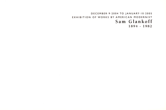 SAM GLANKOFF CATALOGUE