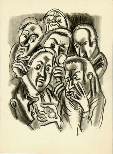 Inv# PII 027 Untitled, c. 1920s-1930s
Ink, charcoal and graphite over pencil sketch on Bristol Board
9 1/8 x 6 5/8 inches
23.19 x 16.84 cm