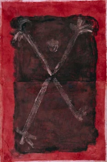 Inv# PP 2135 Untitled, 1980
Water Soluble Printer&amp;#39;s Ink and Casein
on Handmade Japanese Paper
40 x 25 3/4 inches
101.6 x 65.41 cm