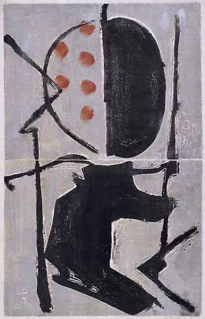 Inv# PP 2017 Untitled, 1972
Water Soluble Printer&amp;#39;s Ink and Casein
on Handmade Japanese Paper
41 3/16 x 26 inches
104.62 x 66.04 cm