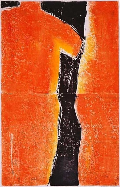 Inv# PP 2005 Untitled, c.1971
Water Soluble Printer&amp;#39;s Ink and Casein
on Handmade Japanese Paper
38 3/8 x 24 3/8 inches
97.49 x 61.93 cm