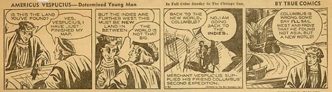 Sam Glankoff
Inv# CS 0036 &amp;quot;Americus Vespucius&amp;quot;
Determined Young Man, January 31, 1942
Newspaper Print
3 11/16 x 11 inches&amp;nbsp;&amp;nbsp;
9.37 x 27.94 cm