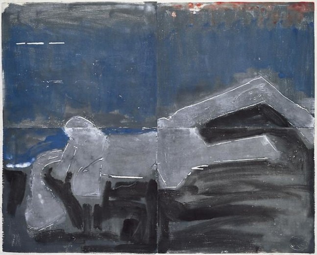 Untitled, PP 4059, c. 1974
Water Soluble Printer’s Ink and Casein
on Handmade Japanese Paper
H: 38 1/4 x W: 48 1/4 inches