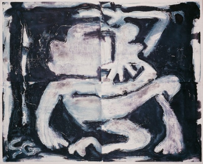 Untitled, PP 4131, 1972
Water Soluble Printer&amp;rsquo;s Ink and Casein
on Handmade Japanese Paper
H:&amp;nbsp;38 3/4 x W: 48 3/8 inches
