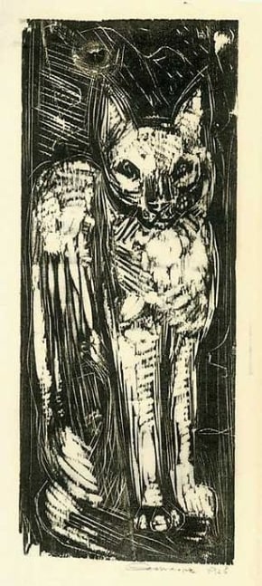 Inv# RBWWdC 2608-26-10 Untitled, 1926
Oil Based Printer&amp;#39;s Ink / Woodcut
on Handmade Japanese Laid Paper
14 1/8 x 6 11/16 inches&amp;nbsp;&amp;nbsp;
35.89 x 16.99 cm