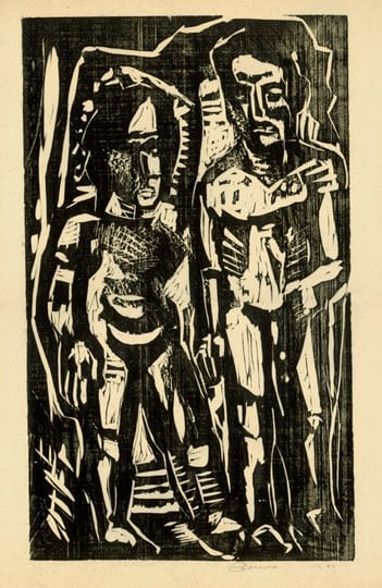 Inv# RBWWdC 5104-33-4 Untitled, c.1933
Oil Based Printer&amp;#39;s Ink / Woodcut
on Handmade Japanese Laid Paper
20 1/4 x 14 inches&amp;nbsp;&amp;nbsp;
51.44 x 35.56 cm