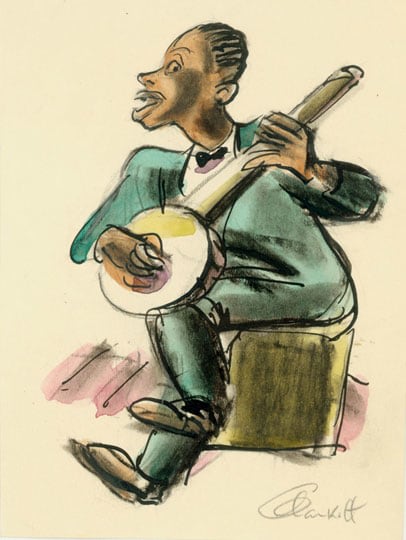 Inv# PII 033 Untitled, c. 1920s-1930s
Ink, charcoal and watercolor over pencil sketch on Commercial Drawing Paper
5 1/4 x 3 15/16 inches
13.34 x 10.01 cm