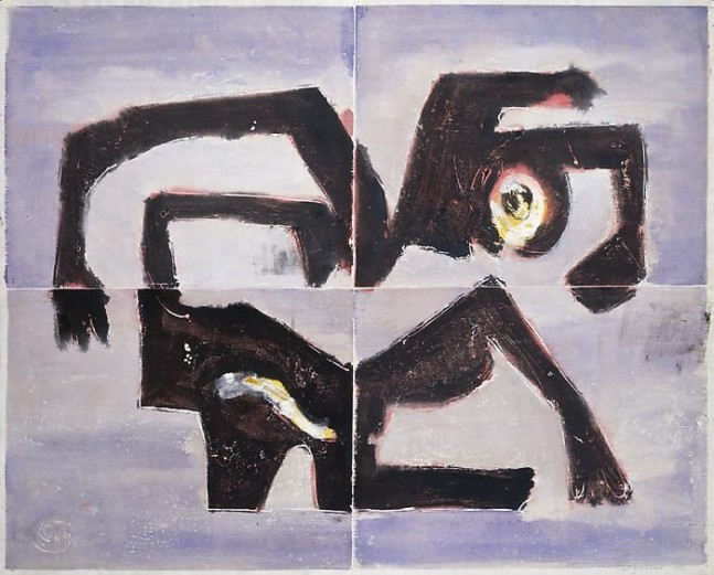 Untitled, PP 4038, 1973
Water Soluble Printer&amp;rsquo;s Ink and Casein
on Handmade Japanese Paper
H:&amp;nbsp;38 1/2 x W: 48 3/4 inches