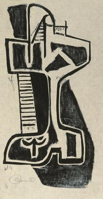 Untitled, AWdC 0802-9,&amp;nbsp;c.1940s
Water Soluble Printer&amp;#39;s Ink
on Japanese Paper
H:&amp;nbsp;11 1/4 x W: 6 inches