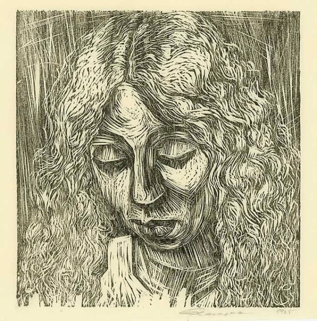 Inv# RBWWdC 2302-25-3 Untitled, c.1925
Oil Based Printer&amp;#39;s Ink / Woodcut
on Handmade Japanese Wove Paper
8 3/8 x 7 7/8 inches&amp;nbsp;&amp;nbsp;
21.27 x 20 cm