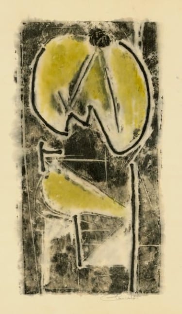 Untitled, AWdC-CM 1803, c. 1950s-60s
Water Soluble Printer&amp;#39;s Ink
on Handmade Japanese Paper&amp;nbsp;
​H:&amp;nbsp;18 5/8 x W: 11 1/4 inches