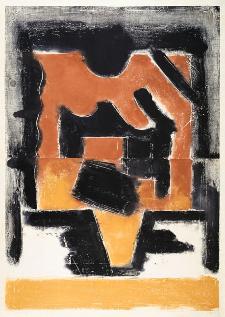 Untitled, PP 2091, 1973 H:&amp;nbsp;40 7/8 x W: 28 7/8 inches Water Soluble Printer&amp;rsquo;s Ink and Casein on Handmade Japanese Paper