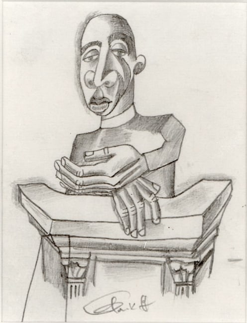 Untitled, GDr/Sk 015, c. 1920s
Graphite on Paper
H:&amp;nbsp;5 5/8 x W: 6 1/4 inches