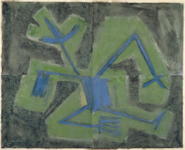 Untitled, PP 4195,&amp;nbsp;1980
Water Soluble Printer&amp;rsquo;s Ink and&amp;nbsp;Casein
on Handmade Japanese Paper
H:&amp;nbsp;38 3/4 x W: 48 5/8 inches