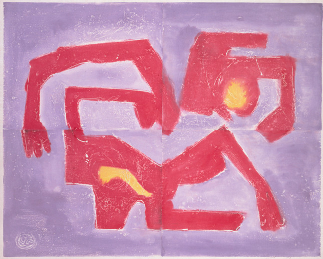 Untitled, PP 4035, c.1973-75 H:&amp;nbsp;38 1/8 x W: 48 1/8 inches Water Soluble Printer&amp;rsquo;s Ink and Casein on Handmade Japanese Paper