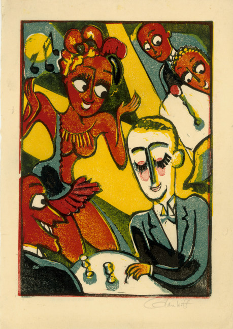 Untitled, WdCI 18102-LINO-HC-3, c. 1920s
Linocut /Woodcut
on Handmade Japanese Paper
H: 12 5/16 x W: 7 15/16 inches