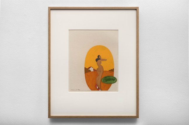Carmen (Study for Oval Plate), 1974 gouache, watercolor, and graphite on paper 18 x 8 1/2 inches; 45.7 x 21.6 centimeters LSFA# 15040
