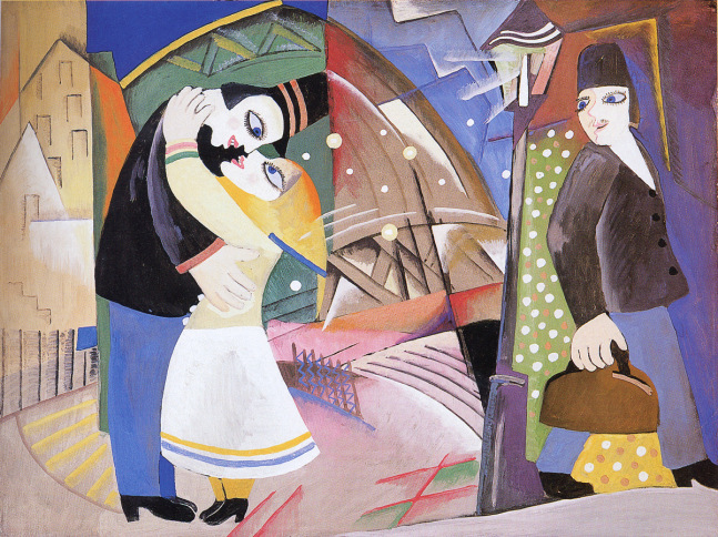 B&amp;eacute;la K&amp;aacute;d&amp;aacute;r

Encounter, circa 1920&amp;rsquo;s

tempera on paper

17 3/4 x 23 5/8 inches; 45 x 60 centimeters