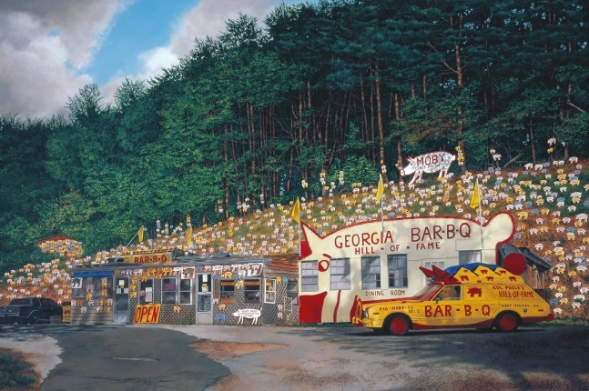 John Baeder

Col. Poole&amp;rsquo;s Pig Hill of Fame,&amp;nbsp;1995

Oil on canvas

44 x 66 inches

&amp;nbsp;