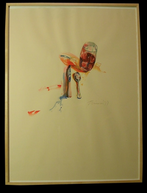 Glass, Knife, and Spoon

watercolor on paper &amp;nbsp;&amp;nbsp; &amp;nbsp;

30 x 22 1/2 inches; 76.2 x 57.2 centimeters&amp;nbsp;&amp;nbsp; &amp;nbsp;