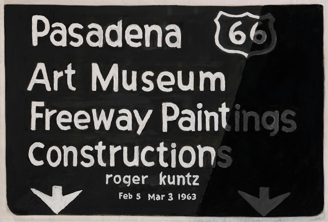 Roger Kuntz (1926-1975) Pasadena Art Museum 1963 (Sign series), 1963     ink and gouache on paper 10 1/4 x 14 3/4 inches;  26 x 37.5 centimeters LSFA# 11901