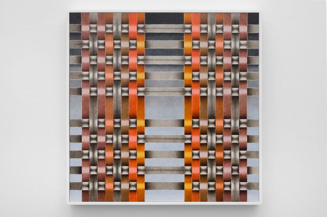 Mark Leonard (b. 1954) Weaving #15, June, 2011 gouache and synthetic resin on panel 24 x 24 inches; 61 x 61 centimeters LSFA# 11954