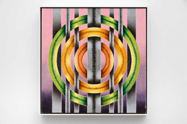 Mark Leonard (b. 1954) Circle #3, August, 2015 gouache and synthetic resin on panel 12 x 12 inches; 30.5 x 30.5 centimeters LSFA# 13922