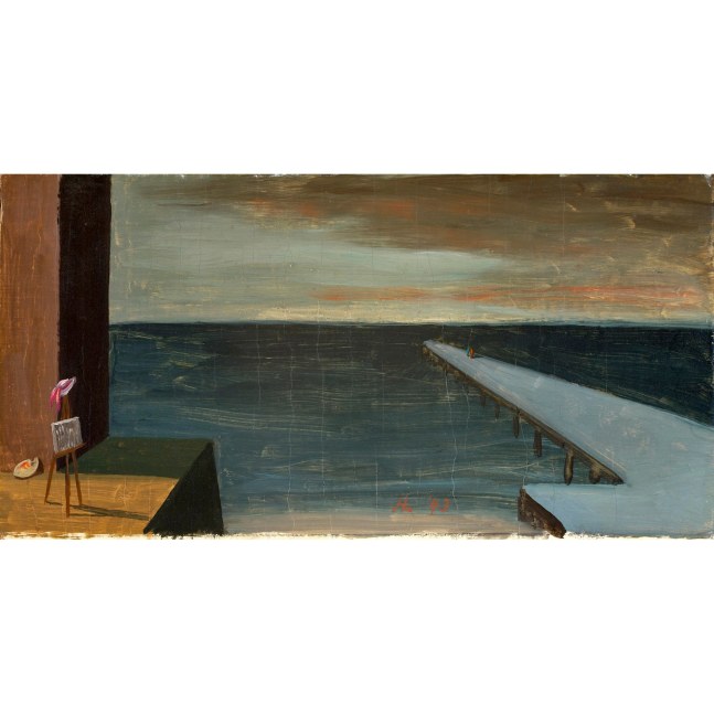 The Pier,&amp;nbsp;1943

Oil on board

5 1/4 x 9 3/4 inches&amp;nbsp;&amp;nbsp;&amp;nbsp;&amp;nbsp;&amp;nbsp;